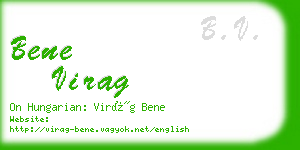 bene virag business card